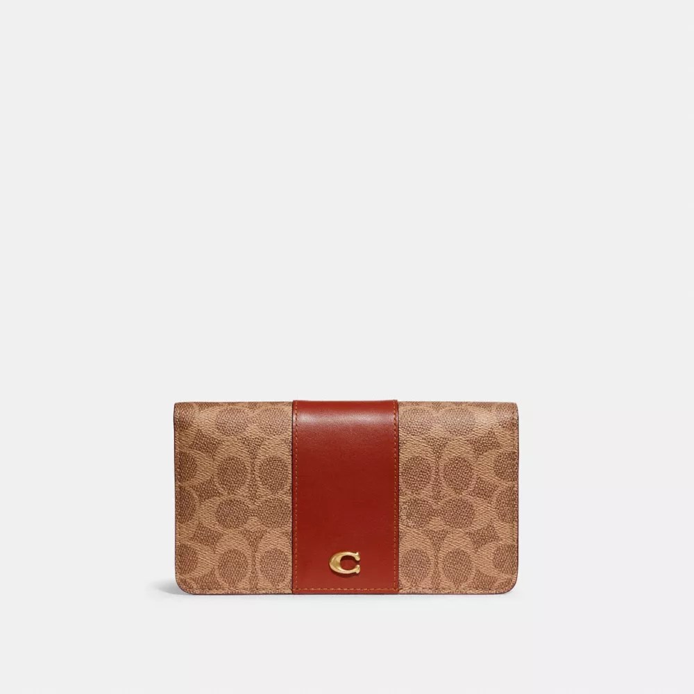 COACH® Slim Wallet In Signature Canvas