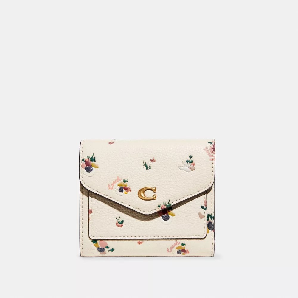 COACH® Wyn Small Wallet With Paint Dab Floral Print