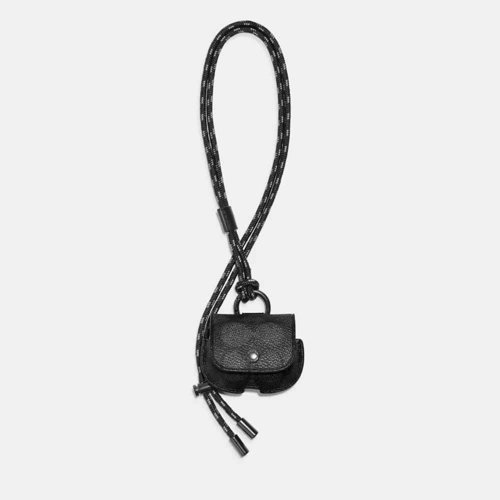 COACH® Large Airpods Pro Case In Signature Canvas