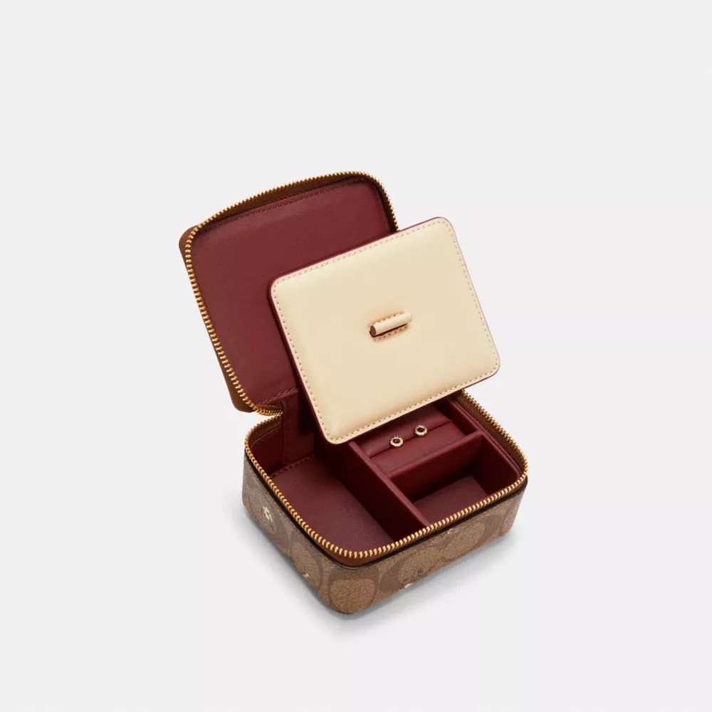 COACH OUTLET® Boxed Large Jewelry Box And Earrings Set In Signature