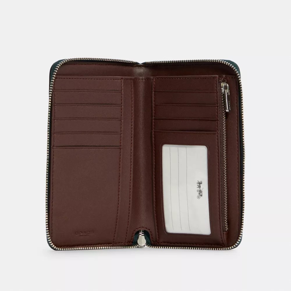 COACH® Medium Id Zip Wallet With Border Quilting