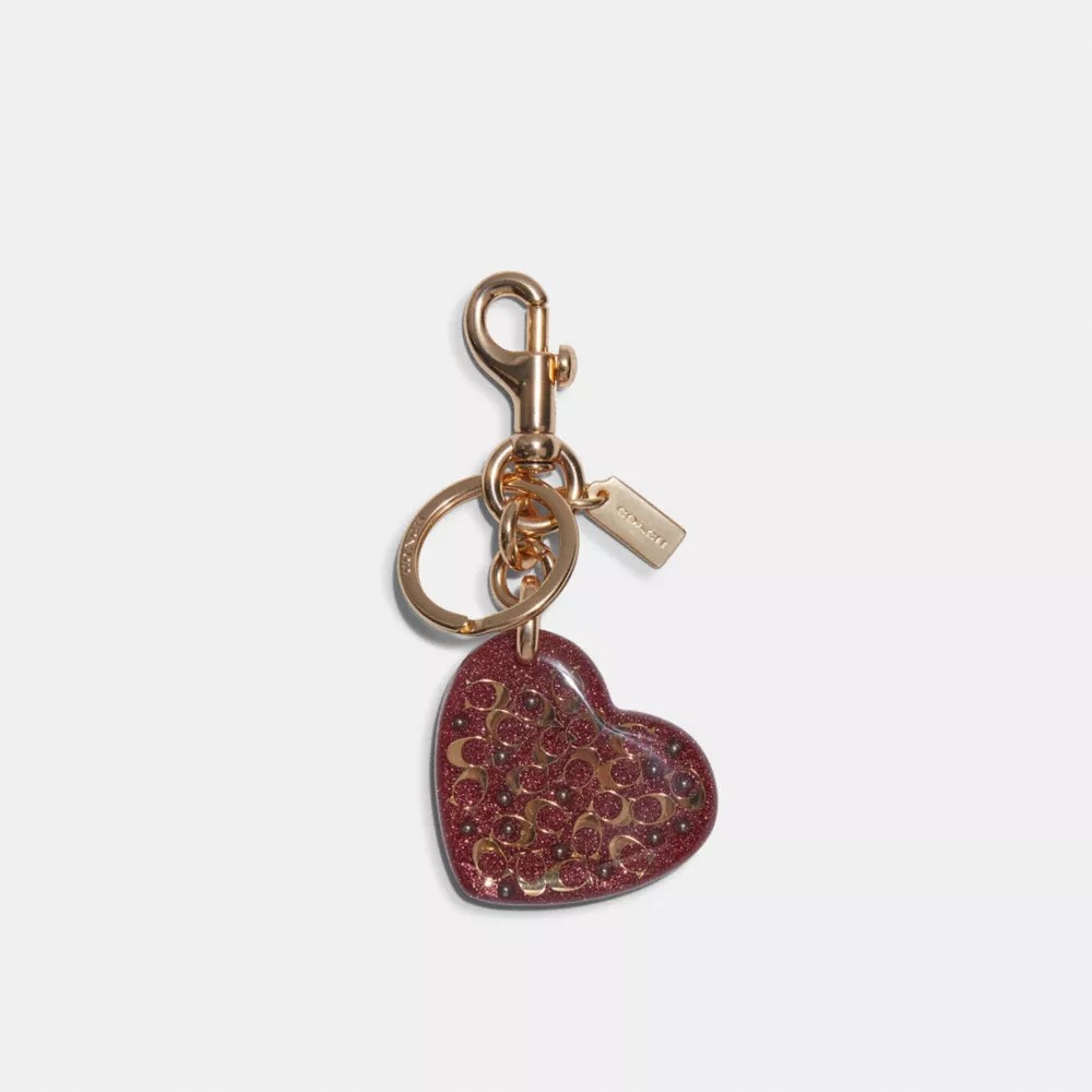 COACH® Signature Heart Bag Charm