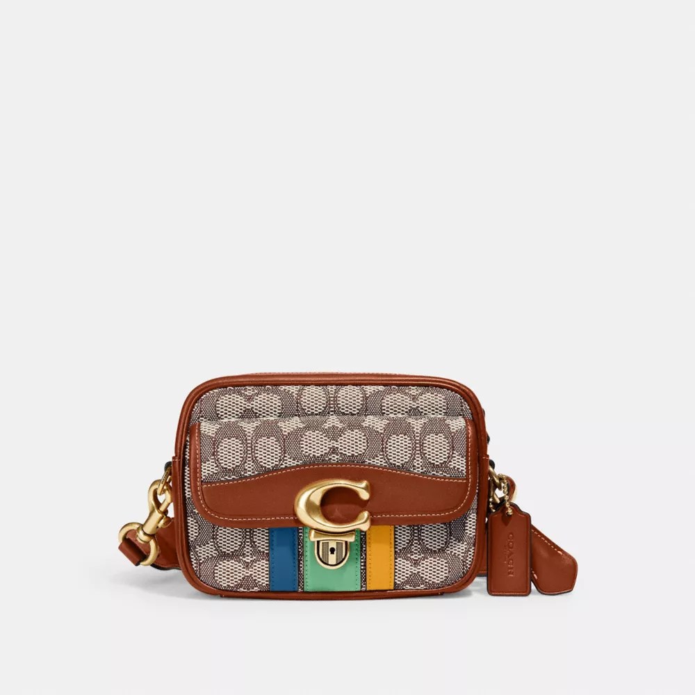 Coach Studio Camera Bag 18 In Cocoa/green Multi ModeSens