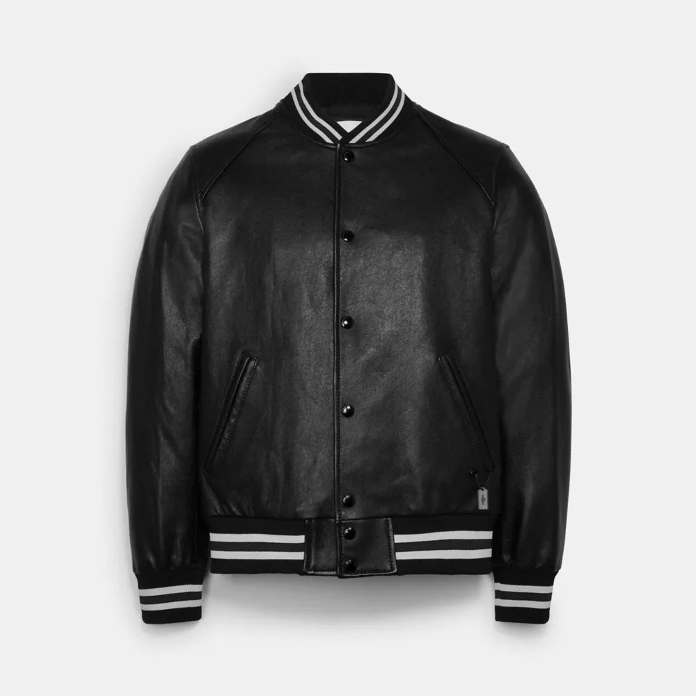 COACH OUTLET® Leather Varsity Jacket