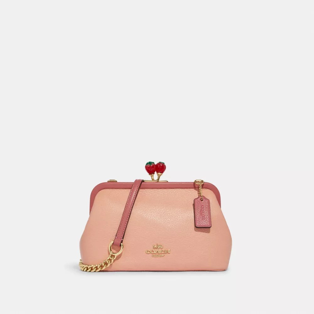 COACH® Nora Kisslock Crossbody With Strawberry
