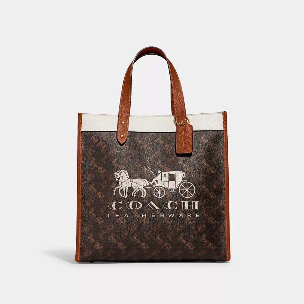 COACH® Field Tote With Horse And Carriage Print And Carriage Badge