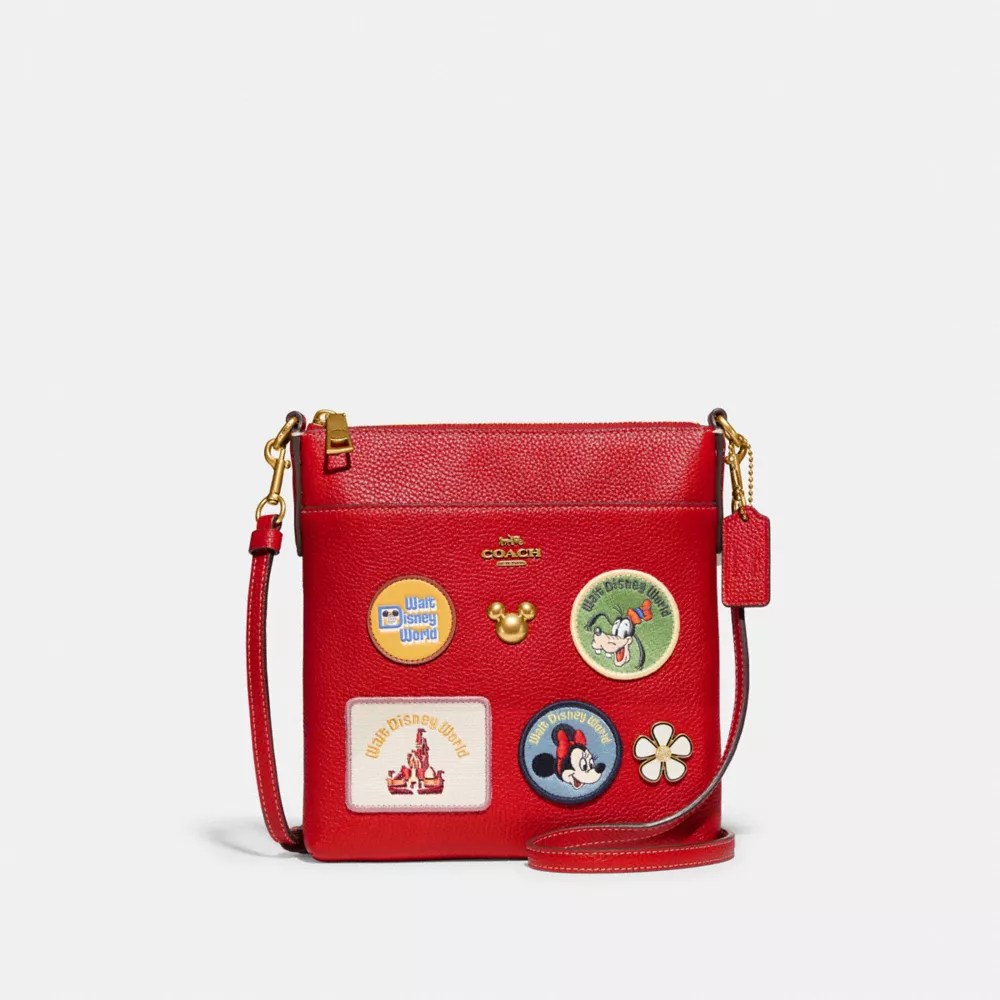 COACH® Disney X Coach Kitt Messenger Crossbody With Patches