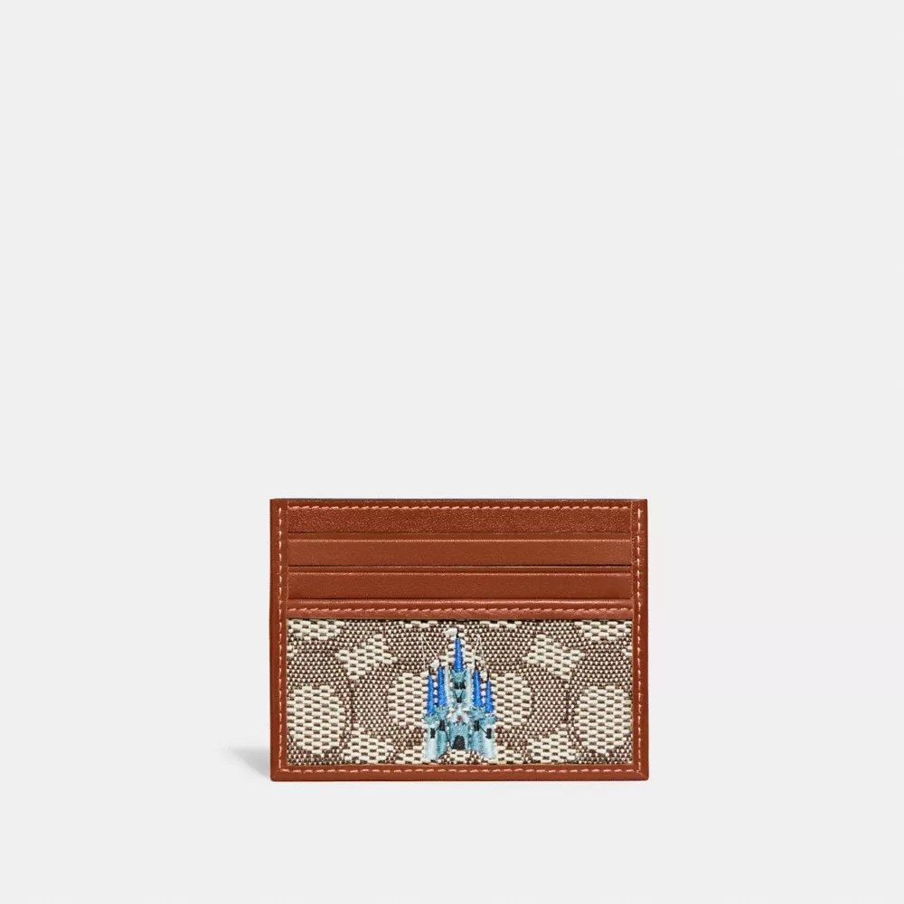 COACH® Disney X Coach Card Case In Signature Textile Jacquard With