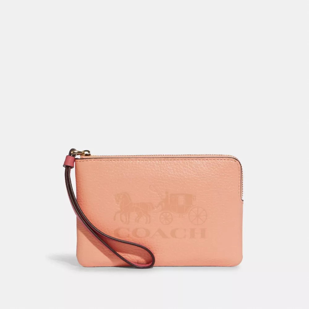 COACH OUTLET® Corner Zip Wristlet In Colorblock With Horse And Carriage