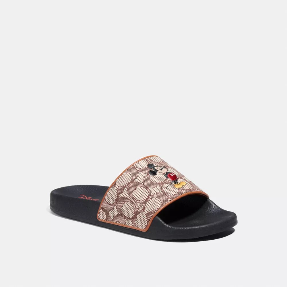 COACH® Disney X Coach Sport Slide In Signature Textile Jacquard With