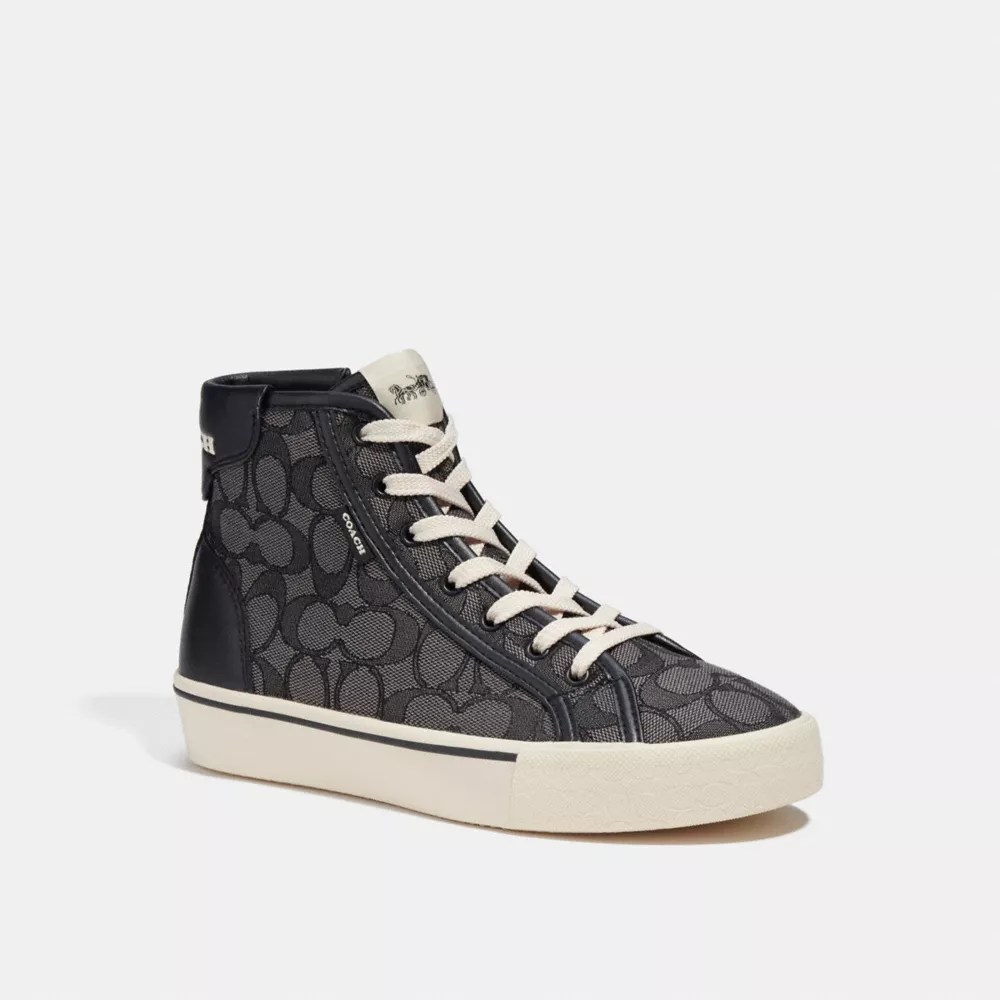COACH® Citysole High Top Platform Sneaker In Signature Jacquard