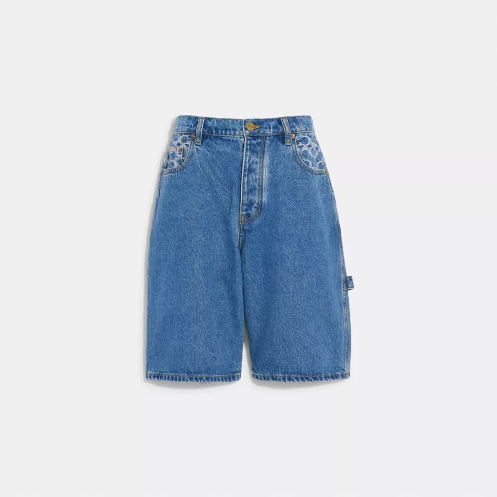 COACH® Signature Pocket Skater Jean Shorts