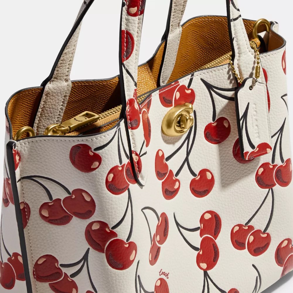 COACH® Willow Tote 24 With Cherry Print