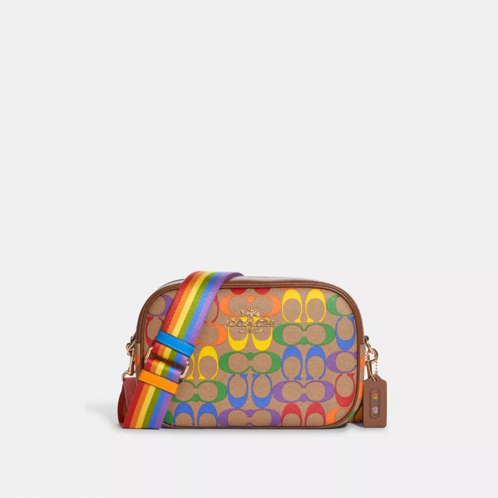 COACH® Jamie Camera Bag In Rainbow Signature Canvas