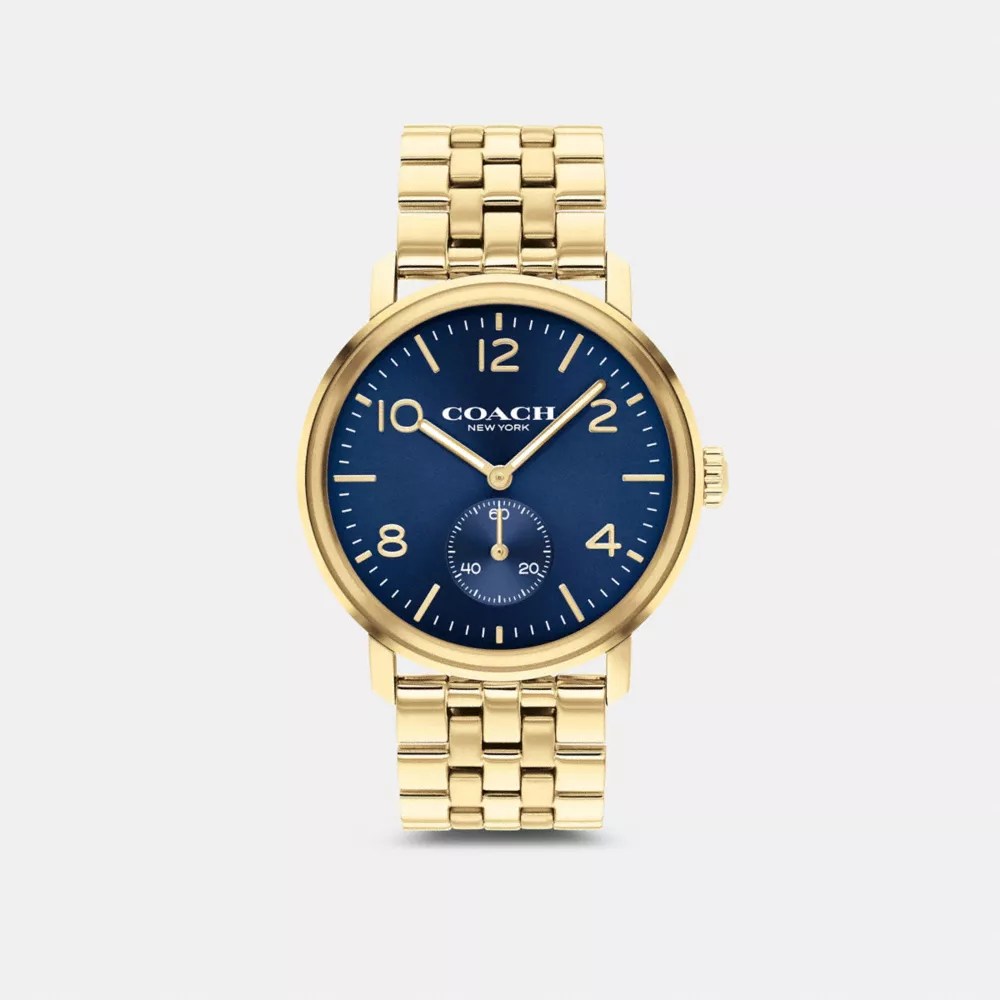 Coach Harrison Watch, 42mm In Gold ModeSens