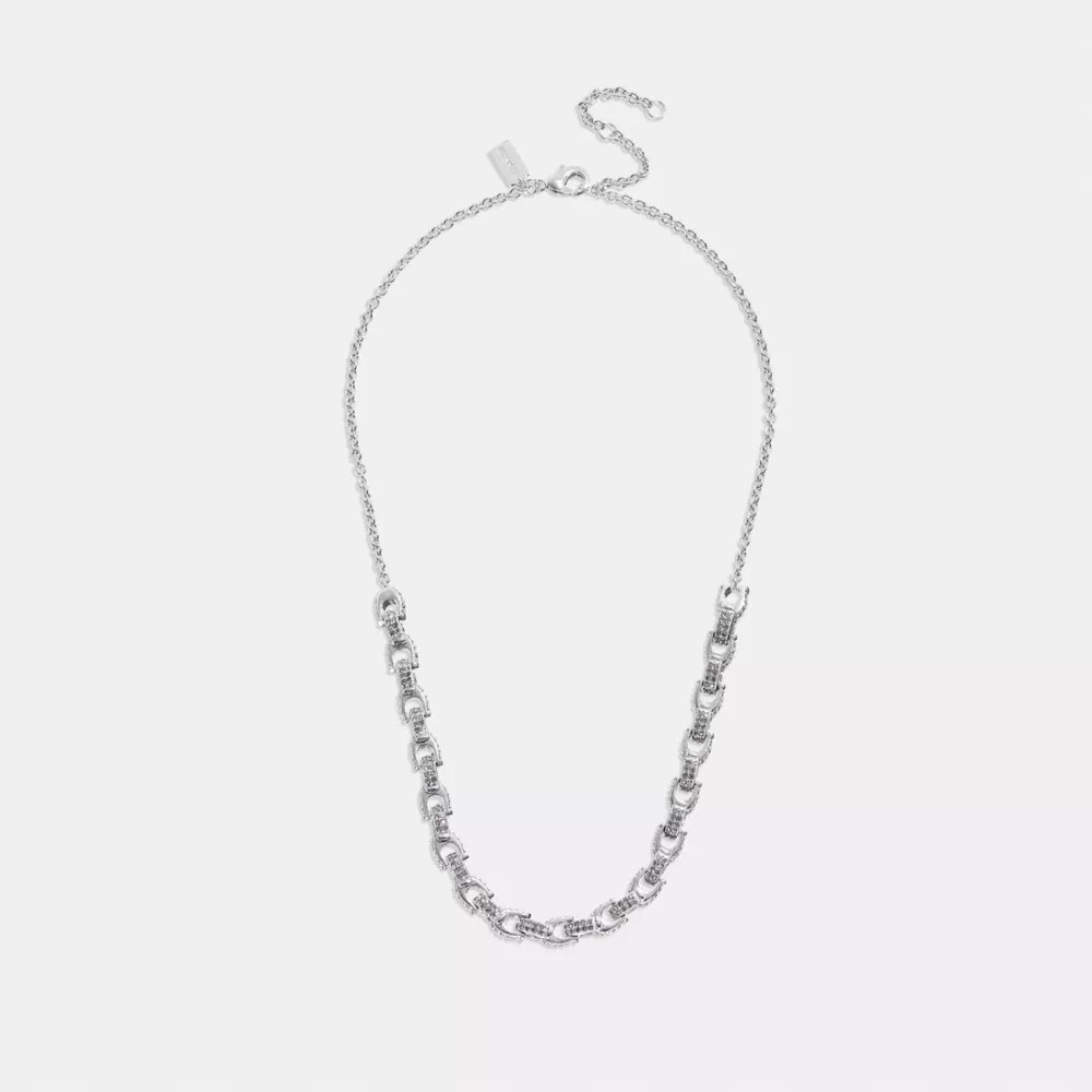 COACH® Pavé Signature Chain Necklace