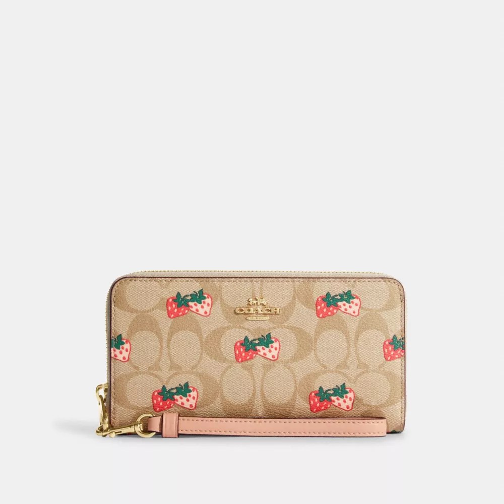 COACH OUTLET® Long Zip Around Wallet In Signature Canvas With