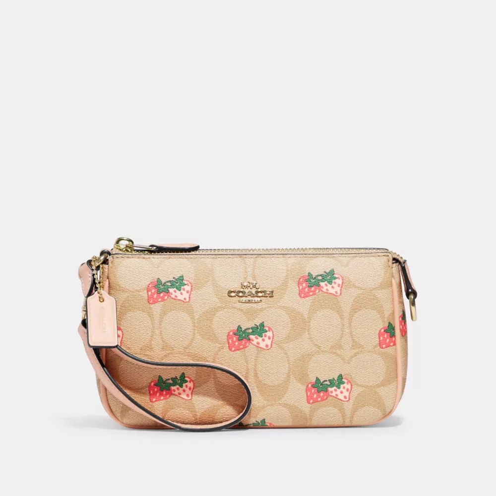 COACH® Nolita 19 In Signature Canvas With Strawberry Print
