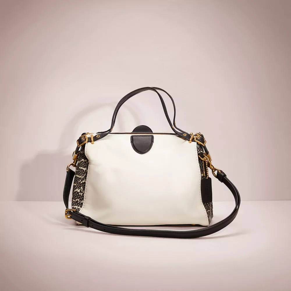 Restored Laural Frame Bag In Colorblock With Snakeskin Detail COACH®