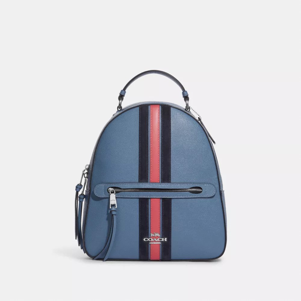 Coach Outlet Jordyn Backpack With Varsity Stripe In Blue ModeSens