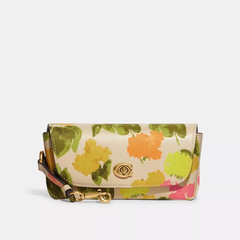 COACH® Sunglass Case Bag Charm With Floral Print