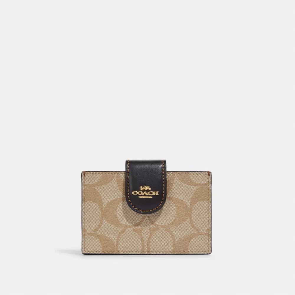 COACH® Accordion Card Case In Blocked Signature Canvas