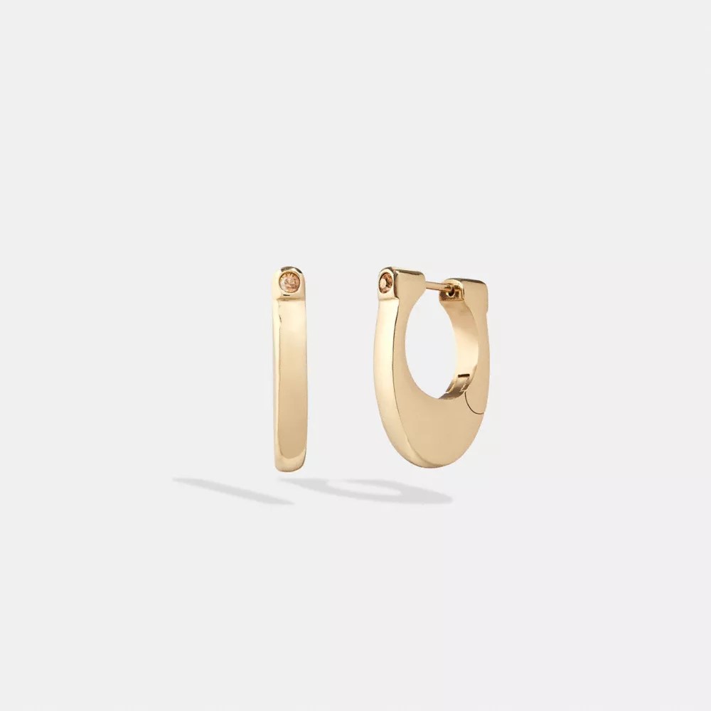 COACH® Chunky Signature Hoop Earrings