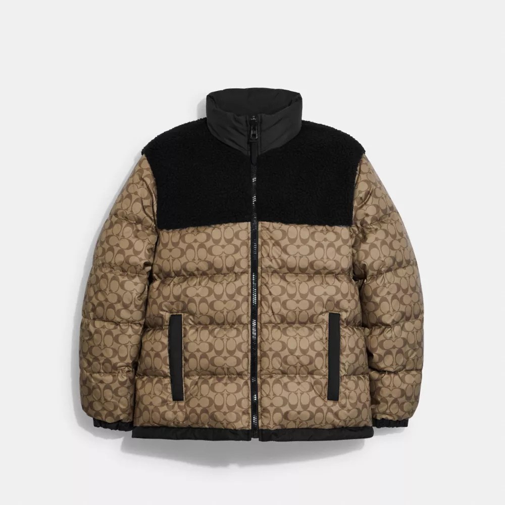 Coach Reversible Sherpa Signature Down Jacket In Multi ModeSens