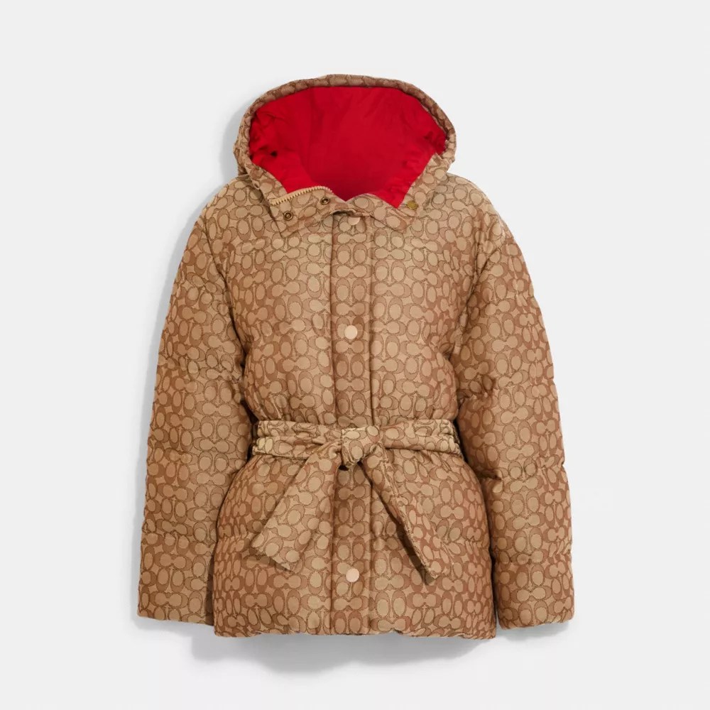 COACH® Signature Jacquard Down Pillow Jacket