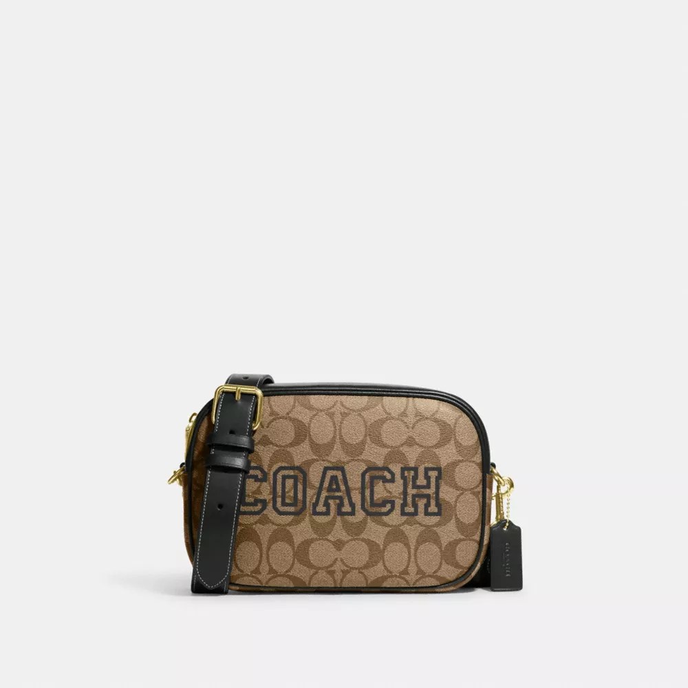 COACH® Jamie Camera Bag In Signature Canvas With Varsity Motif