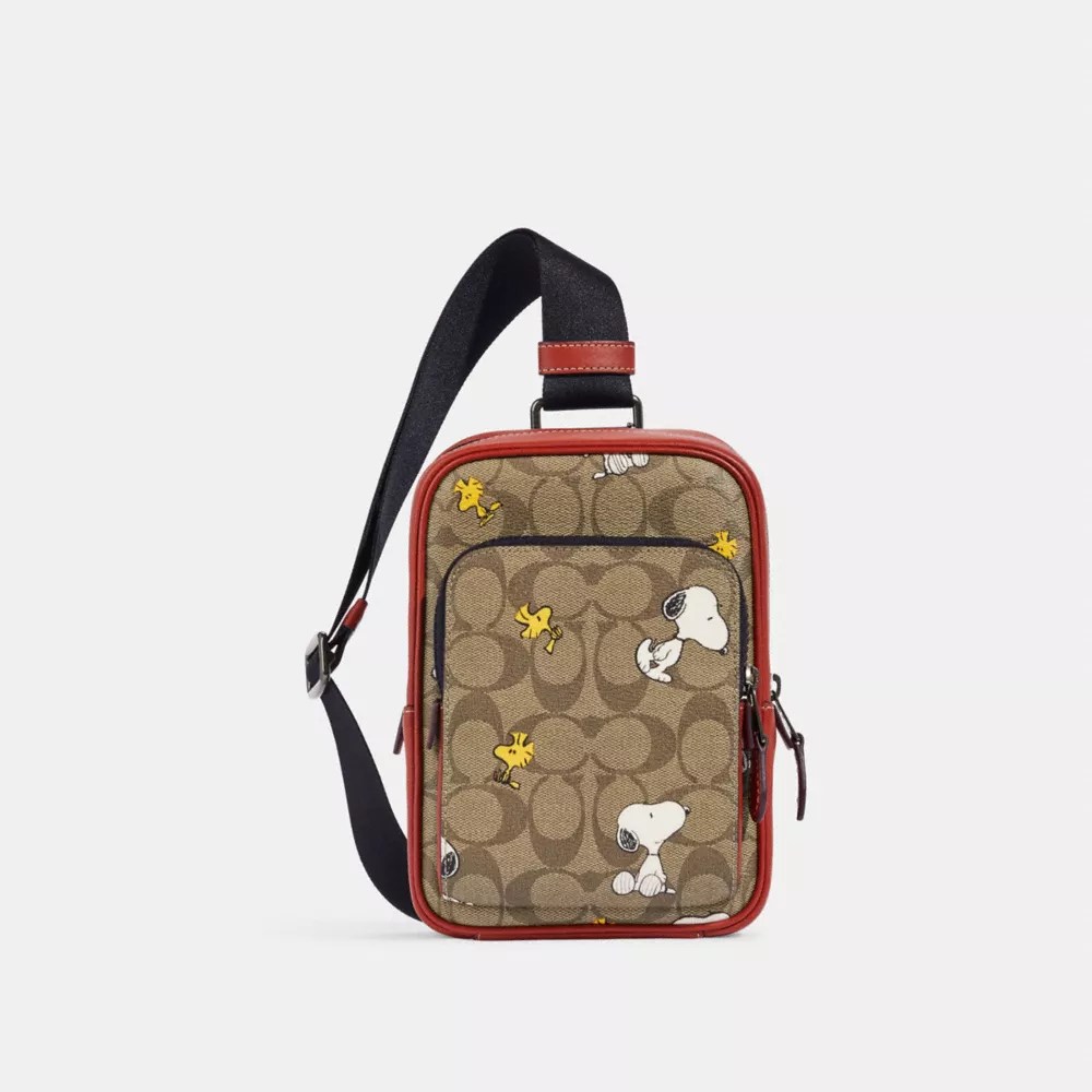 COACH® Coach X Peanuts Track Pack 14 In Signature Canvas With Snoopy