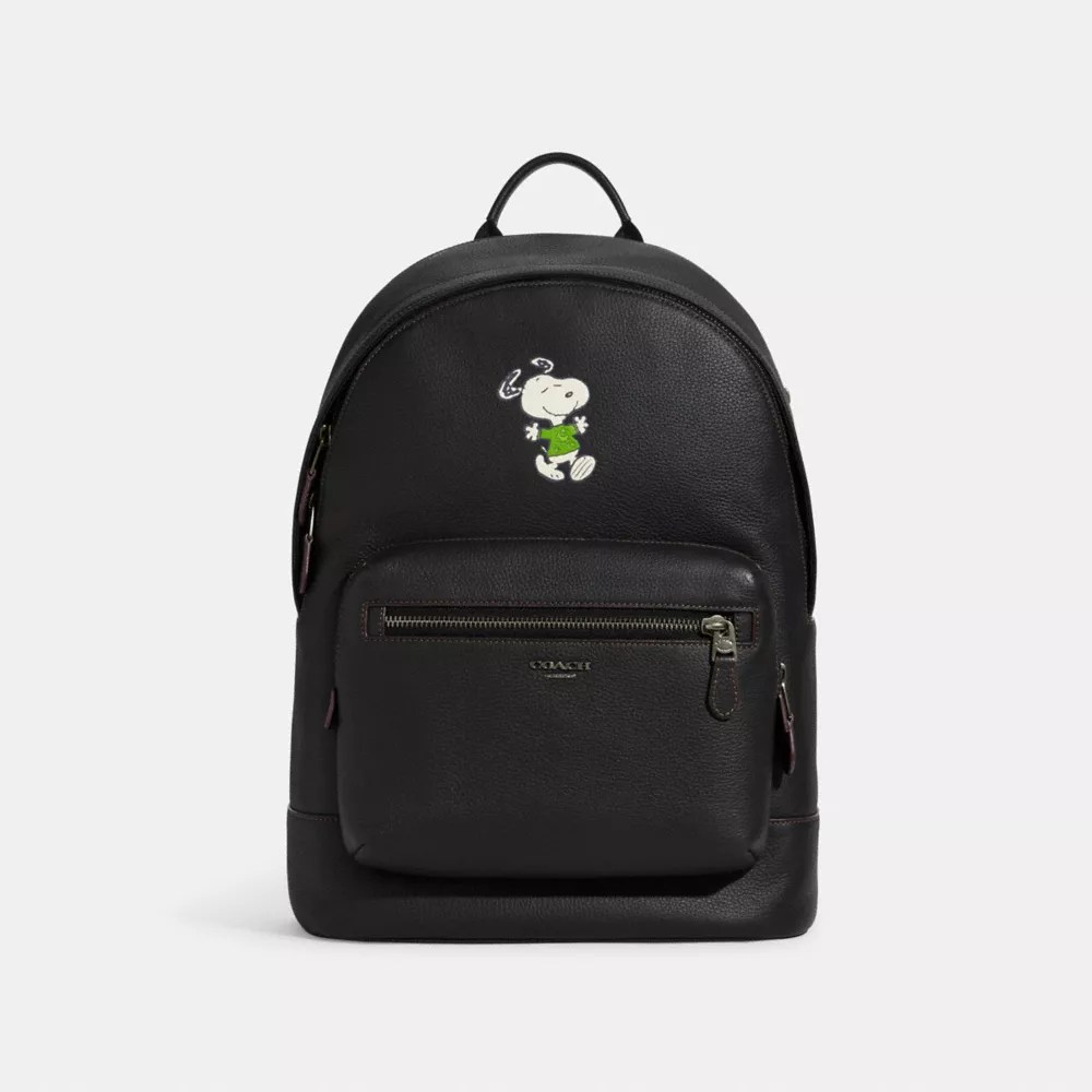 COACH® Coach X Peanuts West Backpack With Snoopy Motif