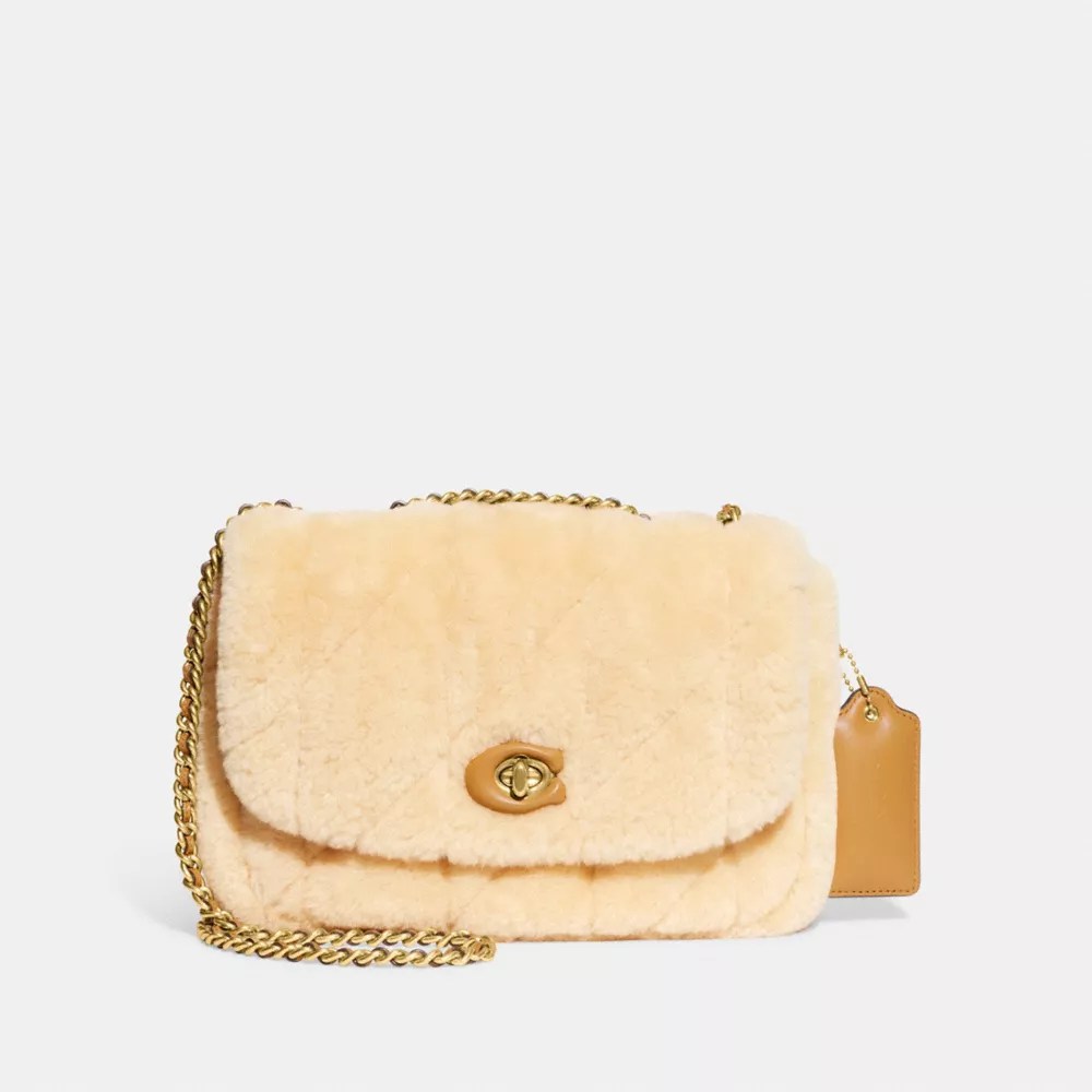 Pillow Madison Shoulder Bag In Shearling With Quilting COACH®