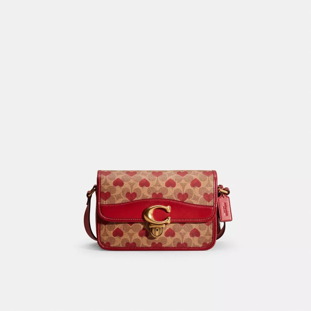 Coach Restored Studio Shoulder Bag In Signature Canvas With Heart Print