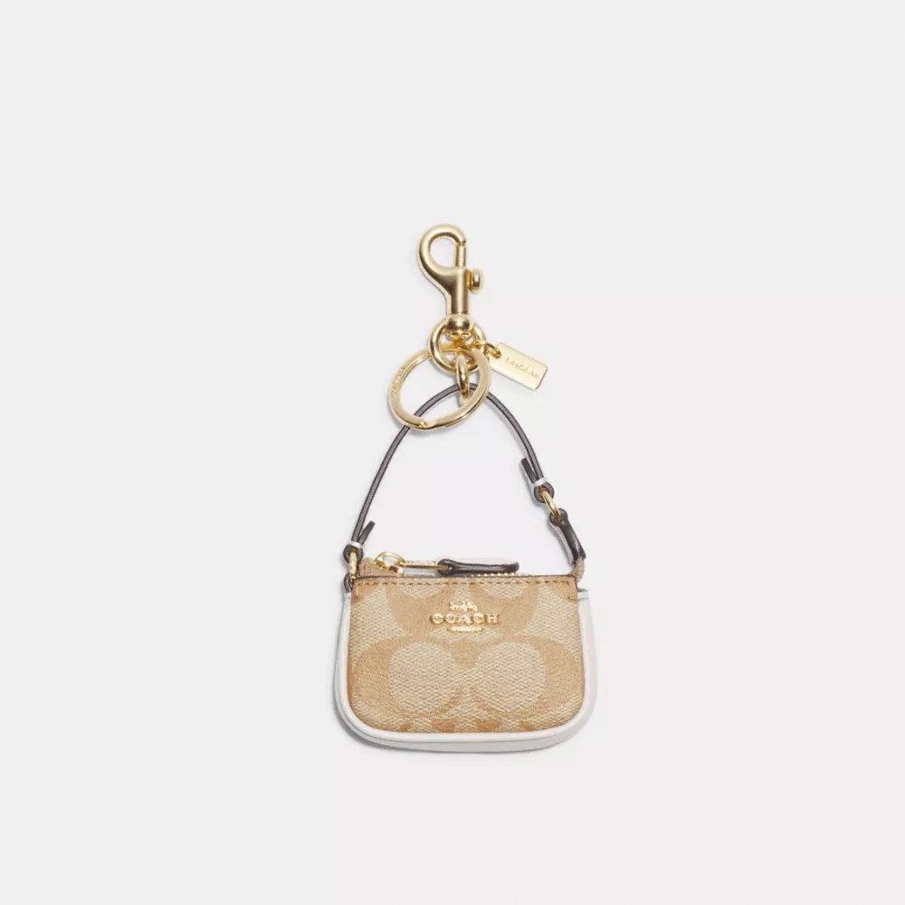 COACH® Mini Nolita Bag Charm In Signature Canvas