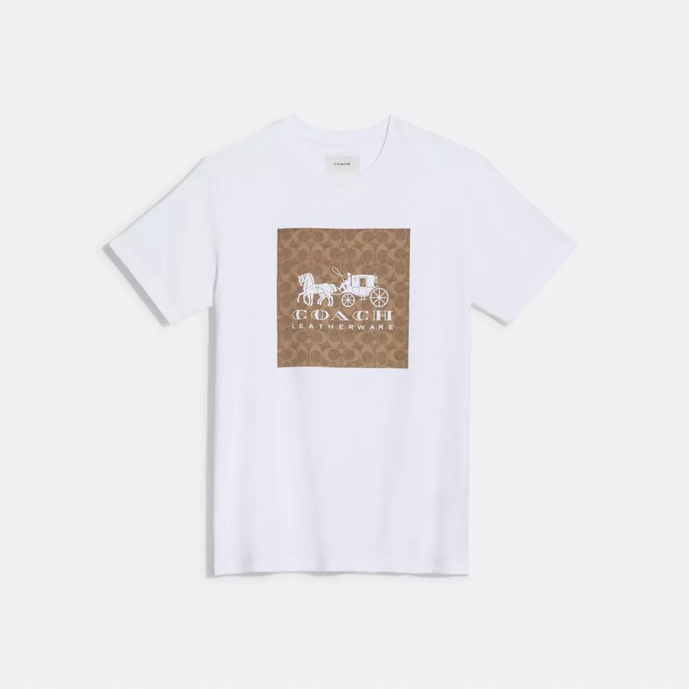 COACH® Signature Horse And Carriage T Shirt In Organic Cotton