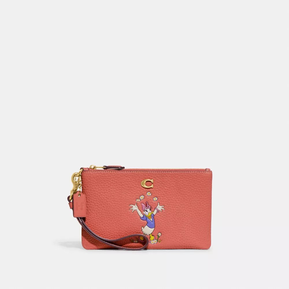 COACH® Disney X Coach Small Wristlet In Regenerative Leather With