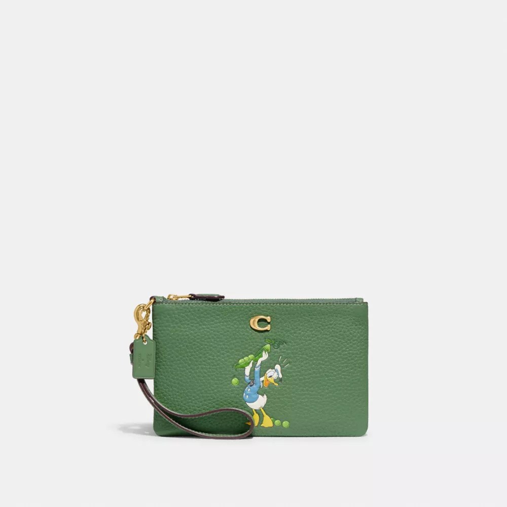 COACH® Disney X Coach Small Wristlet In Regenerative Leather With