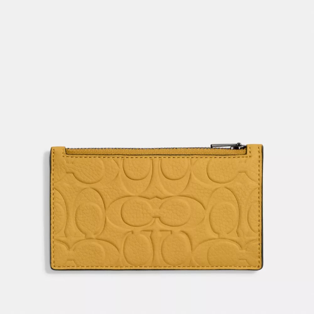 COACH® Zip Card Case In Signature Leather