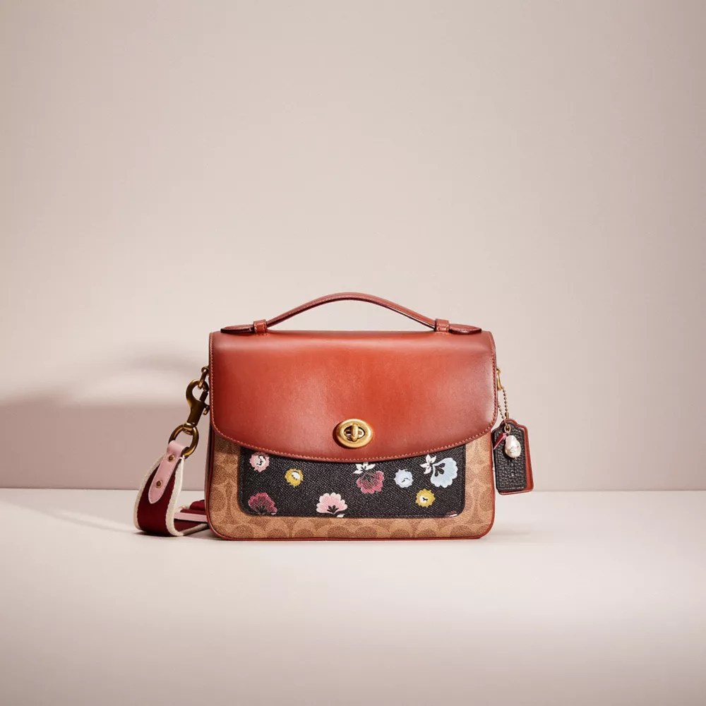 Coach Upcrafted Cassie Crossbody In Signature Canvas In Brass/tan/rust