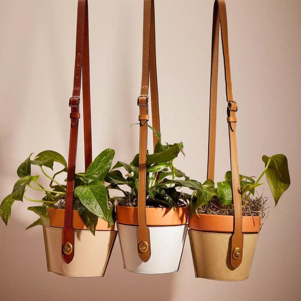 Remade Hanging Plant Pot Holder COACH®