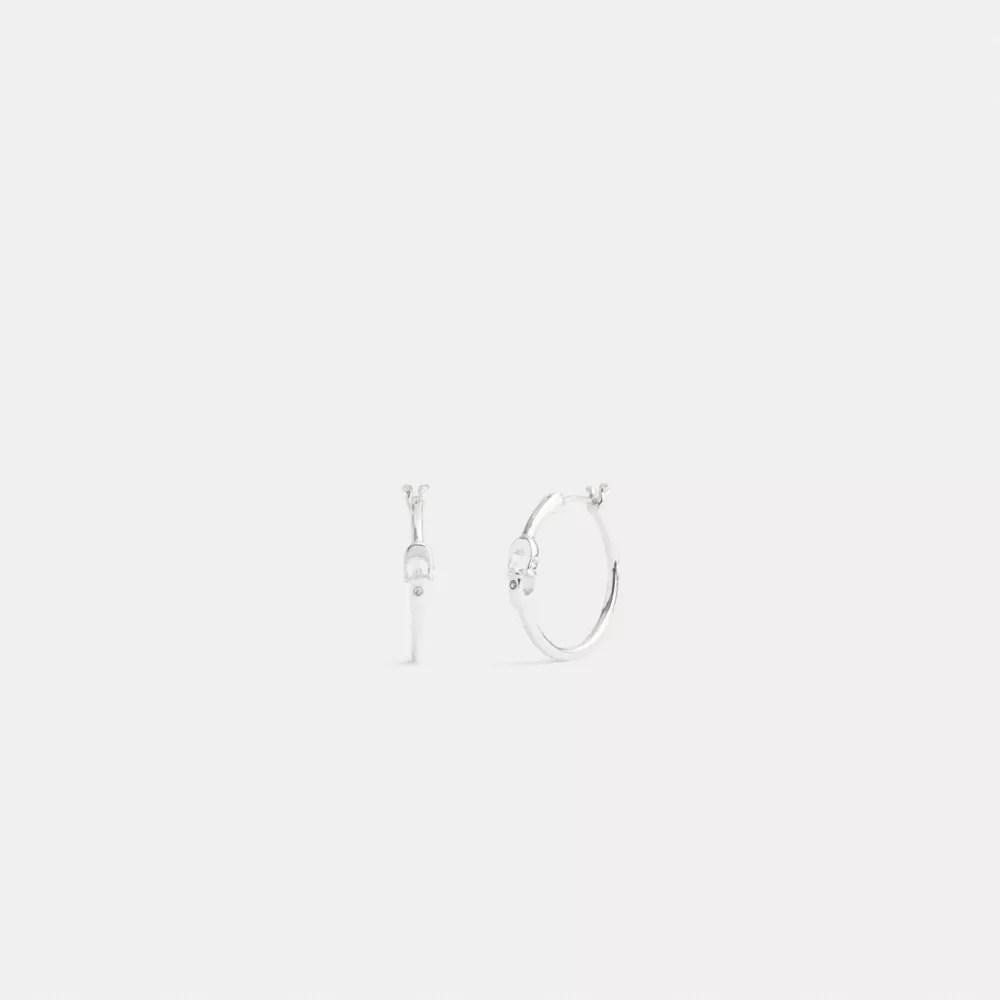 COACH® Interlocking Signature Small Hoop Earrings