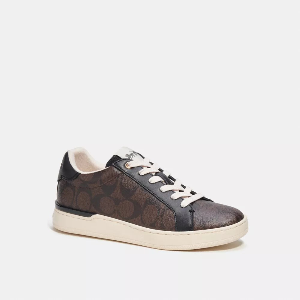 COACH® Clip Low Top Sneaker In Signature Canvas