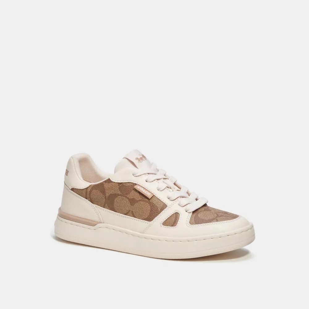 COACH® Clip Court Low Top Sneaker In Signature Canvas