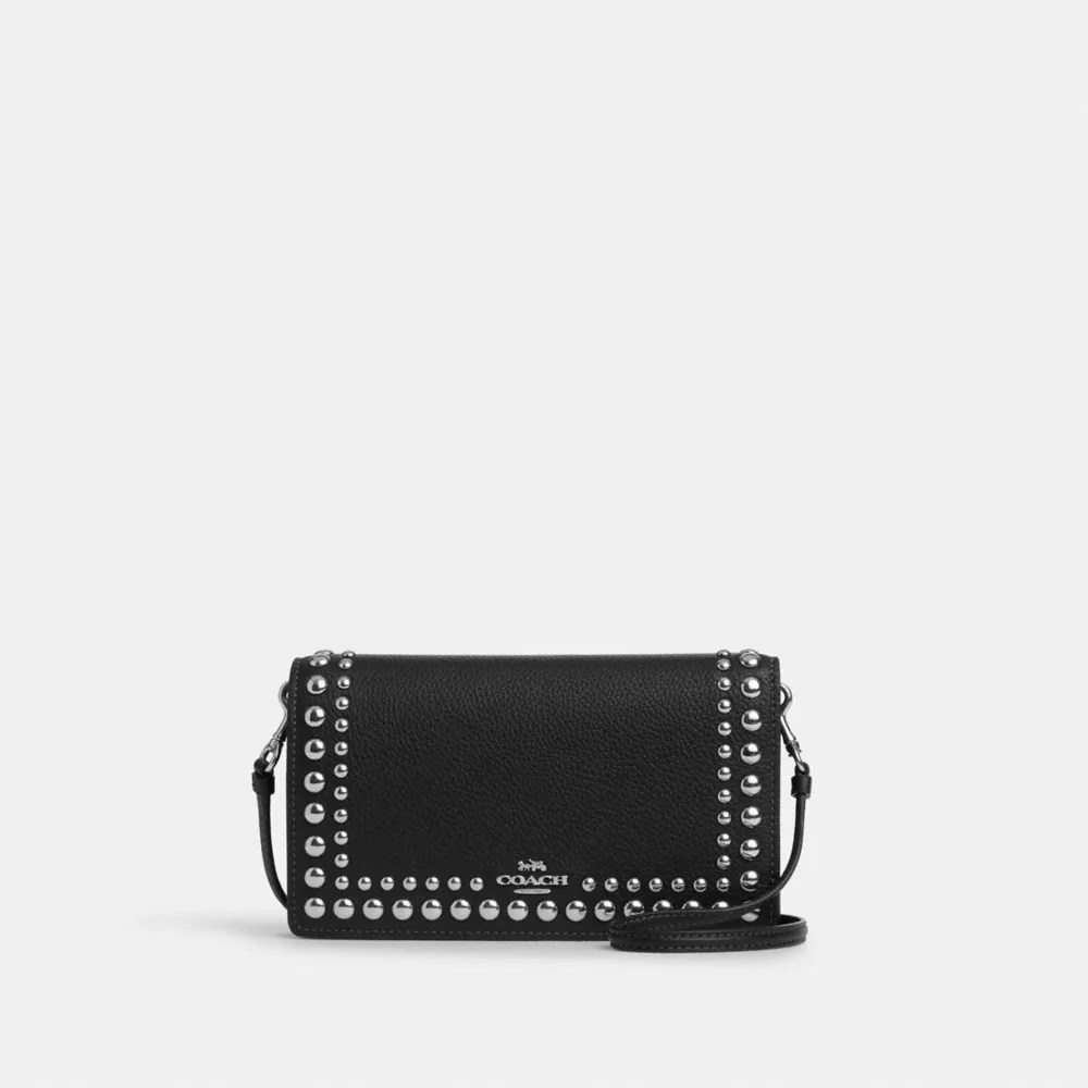 COACH® Anna Foldover Clutch Crossbody With Rivets