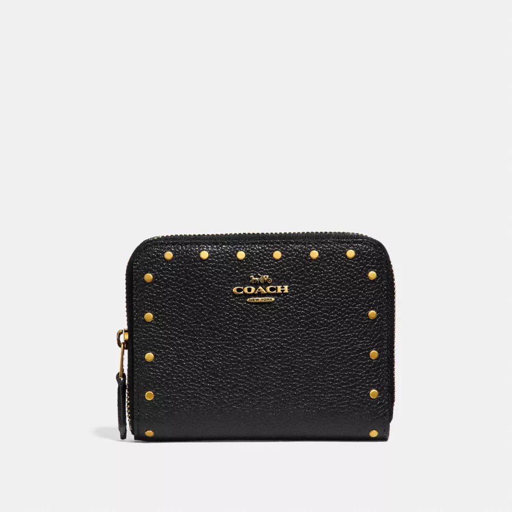 COACH® Outlet Small Zip Around Wallet With Rivets