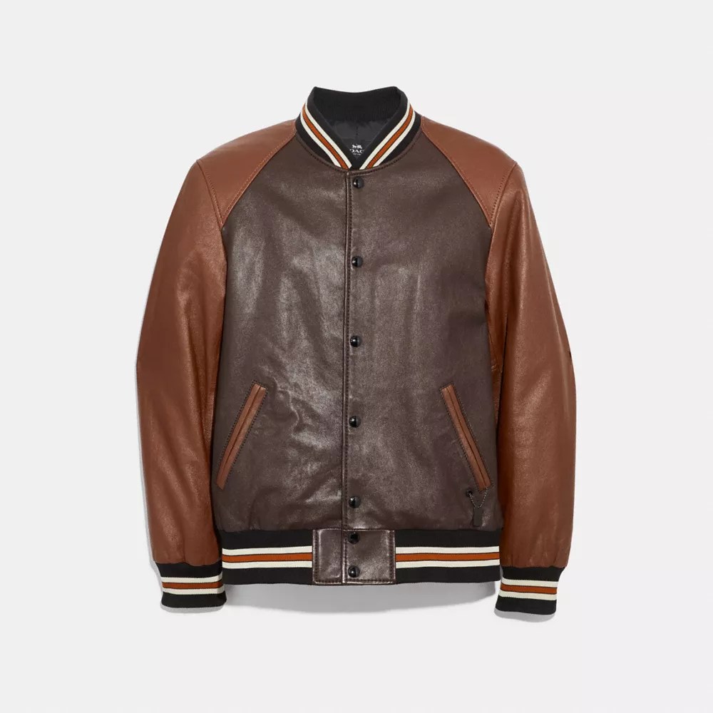 COACH® Outlet Leather Varsity Jacket