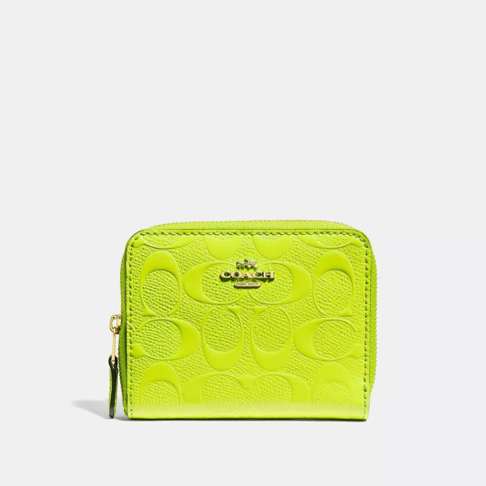 COACH® Outlet Small Zip Around Wallet In Signature Leather