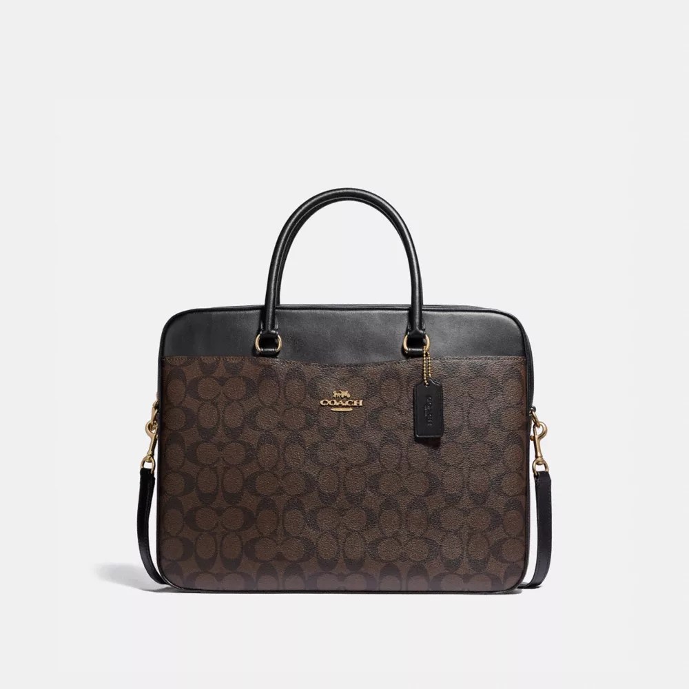 COACH® Outlet Laptop Bag In Signature Canvas