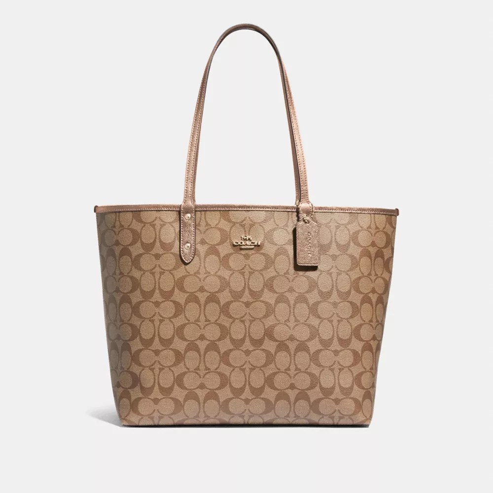 COACH® Outlet Reversible City Tote In Signature Canvas
